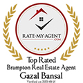 Top 100 Canadian Agent Badge for Vinod Bansal verified on 2021-01-08 by Rate-My-Agent.com